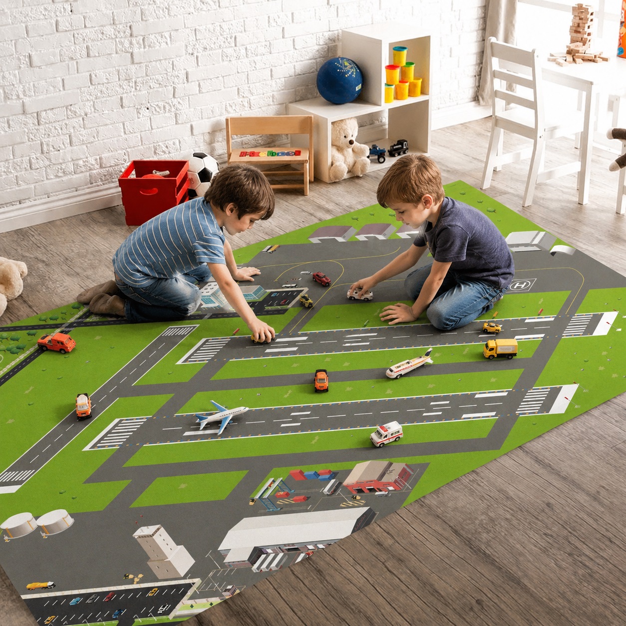 Lona vinílica Aeropuerto didáctica infantil enrollable